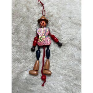 Victoria Canada Handcrafted Wooden Pinocchio Marionette Ornament